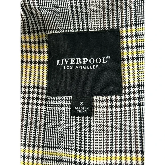 Liverpool Los Angeles Plaid Blazer Jacket Women Size S Open Single Breasted‎ - Picture 4 of 8